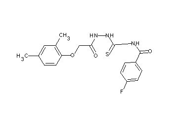N-({2-[(2,4-dimethylphenoxy)acetyl]hydrazino}carbonothioyl)-4-fluorobenzamide