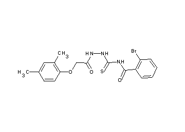 2-bromo-N-({2-[(2,4-dimethylphenoxy)acetyl]hydrazino}carbonothioyl)benzamide