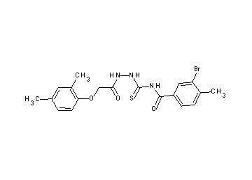 3-bromo-N-({2-[(2,4-dimethylphenoxy)acetyl]hydrazino}carbonothioyl)-4-methylbenzamide