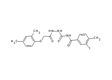 N-({2-[(2,4-dimethylphenoxy)acetyl]hydrazino}carbonothioyl)-3-iodo-4-methylbenzamide