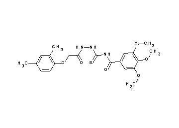 N-({2-[(2,4-dimethylphenoxy)acetyl]hydrazino}carbonothioyl)-3,4,5-trimethoxybenzamide