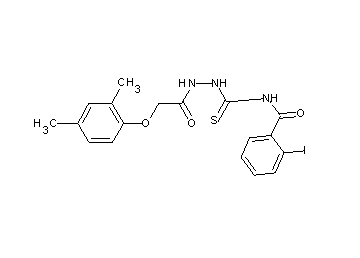 N-({2-[(2,4-dimethylphenoxy)acetyl]hydrazino}carbonothioyl)-2-iodobenzamide