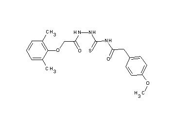 N-({2-[(2,6-dimethylphenoxy)acetyl]hydrazino}carbonothioyl)-2-(4-methoxyphenyl)acetamide