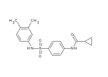 N-(4-{[(3,4-dimethylphenyl)amino]sulfonyl}phenyl)cyclopropanecarboxamide