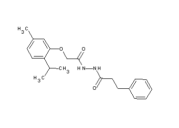 N'-[(2-isopropyl-5-methylphenoxy)acetyl]-3-phenylpropanohydrazide