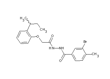3-bromo-N'-[(2-sec-butylphenoxy)acetyl]-4-methylbenzohydrazide