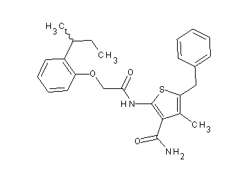 5-benzyl-2-{[(2-sec-butylphenoxy)acetyl]amino}-4-methyl-3-thiophenecarboxamide