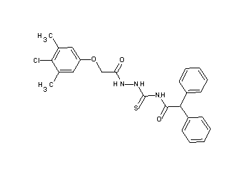 N-({2-[(4-chloro-3,5-dimethylphenoxy)acetyl]hydrazino}carbonothioyl)-2,2-diphenylacetamide