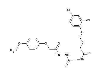 4-(2,4-dichlorophenoxy)-N-({2-[(4-methoxyphenoxy)acetyl]hydrazino}carbonothioyl)butanamide