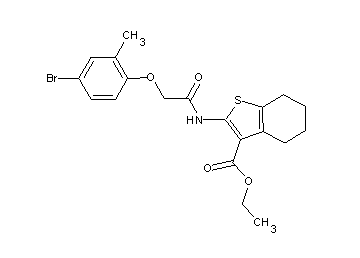 ethyl 2-{[(4-bromo-2-methylphenoxy)acetyl]amino}-4,5,6,7-tetrahydro-1-benzothiophene-3-carboxylate - Click Image to Close