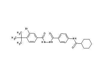 N-(4-{[2-(3-bromo-4-tert-butylbenzoyl)hydrazino]carbonyl}phenyl)cyclohexanecarboxamide