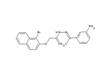 N'-[1-(3-aminophenyl)ethylidene]-2-[(1-bromo-2-naphthyl)oxy]acetohydrazide