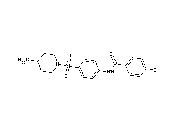 4-chloro-N-{4-[(4-methyl-1-piperidinyl)sulfonyl]phenyl}benzamide