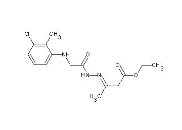 ethyl 3-({[(3-chloro-2-methylphenyl)amino]acetyl}hydrazono)butanoate (non-preferred name)