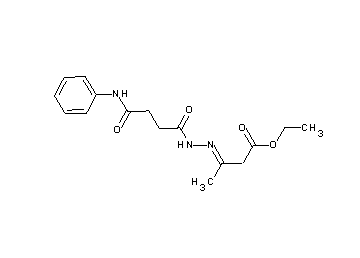 ethyl 3-[(4-anilino-4-oxobutanoyl)hydrazono]butanoate - Click Image to Close