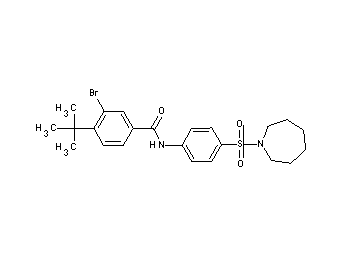 N-[4-(1-azepanylsulfonyl)phenyl]-3-bromo-4-tert-butylbenzamide - Click Image to Close