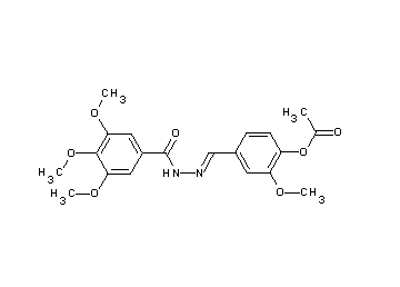 2-methoxy-4-[2-(3,4,5-trimethoxybenzoyl)carbonohydrazonoyl]phenyl acetate