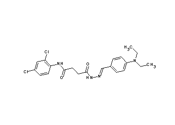 N-(2,4-dichlorophenyl)-4-{2-[4-(diethylamino)benzylidene]hydrazino}-4-oxobutanamide - Click Image to Close