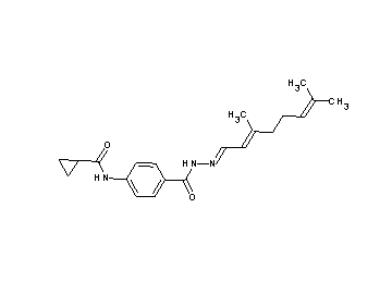 N-(4-{[2-(3,7-dimethyl-2,6-octadien-1-ylidene)hydrazino]carbonyl}phenyl)cyclopropanecarboxamide