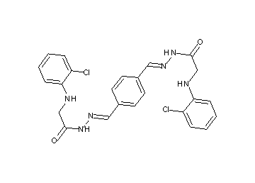 N',N''-[1,4-phenylenedi(methylylidene)]bis{2-[(2-chlorophenyl)amino]acetohydrazide} (non-preferred name)