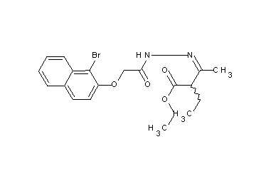 ethyl 3-({[(1-bromo-2-naphthyl)oxy]acetyl}hydrazono)-2-ethylbutanoate