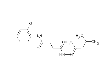 N-(2-chlorophenyl)-4-[2-(1,3-dimethylbutylidene)hydrazino]-4-oxobutanamide