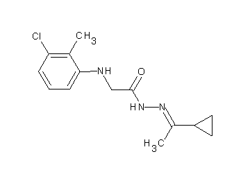 2-[(3-chloro-2-methylphenyl)amino]-N'-(1-cyclopropylethylidene)acetohydrazide (non-preferred name)