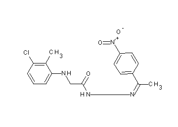 2-[(3-chloro-2-methylphenyl)amino]-N'-[1-(4-nitrophenyl)ethylidene]acetohydrazide (non-preferred name)