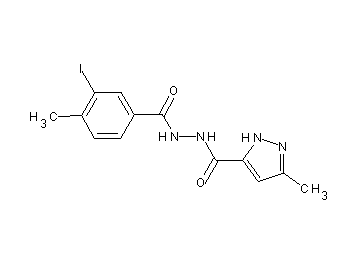N'-(3-iodo-4-methylbenzoyl)-3-methyl-1H-pyrazole-5-carbohydrazide N'-(3-iodo-4-methylbenzoyl)-3-methyl-1H-pyrazole-5-carbohydrazide