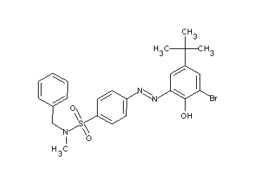 N-benzyl-4-[(3-bromo-5-tert-butyl-2-hydroxyphenyl)diazenyl]-N-methylbenzenesulfonamide