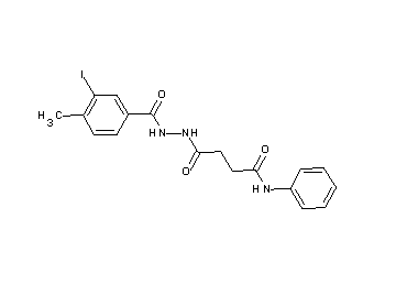 4-[2-(3-iodo-4-methylbenzoyl)hydrazino]-4-oxo-N-phenylbutanamide