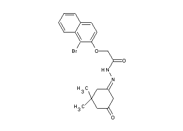 2-[(1-bromo-2-naphthyl)oxy]-N'-(3,3-dimethyl-5-oxocyclohexylidene)acetohydrazide