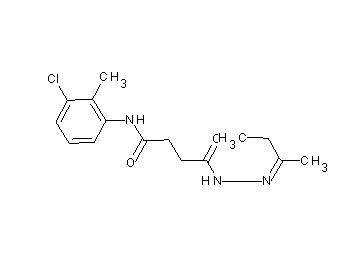 N-(3-chloro-2-methylphenyl)-4-[2-(1-methylpropylidene)hydrazino]-4-oxobutanamide