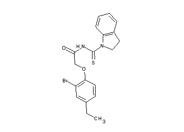 2-(2-bromo-4-ethylphenoxy)-N-(2,3-dihydro-1H-indol-1-ylcarbonothioyl)acetamide