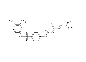 N-{[(4-{[(3,4-dimethylphenyl)amino]sulfonyl}phenyl)amino]carbonothioyl}-3-(2-thienyl)acrylamide - Click Image to Close