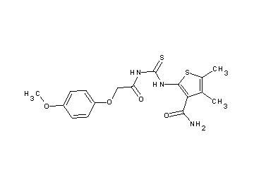 2-[({[(4-methoxyphenoxy)acetyl]amino}carbonothioyl)amino]-4,5-dimethyl-3-thiophenecarboxamide