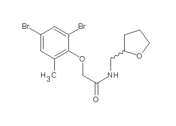 2-(2,4-dibromo-6-methylphenoxy)-N-(tetrahydro-2-furanylmethyl)acetamide