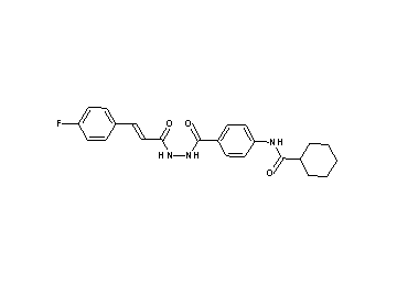 N-[4-({2-[3-(4-fluorophenyl)acryloyl]hydrazino}carbonyl)phenyl]cyclohexanecarboxamide