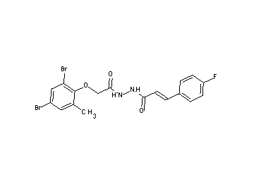 N'-[(2,4-dibromo-6-methylphenoxy)acetyl]-3-(4-fluorophenyl)acrylohydrazide