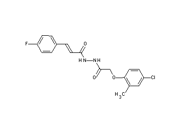 N'-[(4-chloro-2-methylphenoxy)acetyl]-3-(4-fluorophenyl)acrylohydrazide