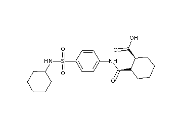 2-[({4-[(cyclohexylamino)sulfonyl]phenyl}amino)carbonyl]cyclohexanecarboxylic acid