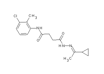 N-(3-chloro-2-methylphenyl)-4-[2-(1-cyclopropylethylidene)hydrazino]-4-oxobutanamide