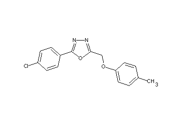 2-(4-chlorophenyl)-5-[(4-methylphenoxy)methyl]-1,3,4-oxadiazole