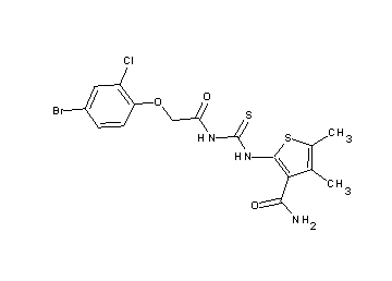 2-[({[(4-bromo-2-chlorophenoxy)acetyl]amino}carbonothioyl)amino]-4,5-dimethyl-3-thiophenecarboxamide
