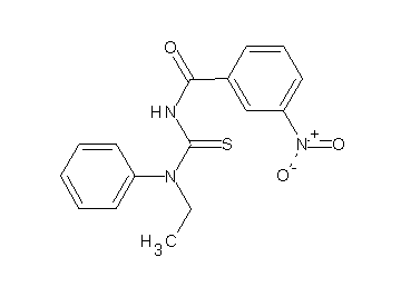 N-{[ethyl(phenyl)amino]carbonothioyl}-3-nitrobenzamide