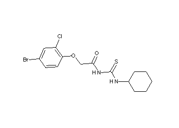 2-(4-bromo-2-chlorophenoxy)-N-[(cyclohexylamino)carbonothioyl]acetamide - Click Image to Close