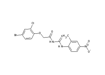 2-(4-bromo-2-chlorophenoxy)-N-{[(2-methyl-4-nitrophenyl)amino]carbonothioyl}acetamide