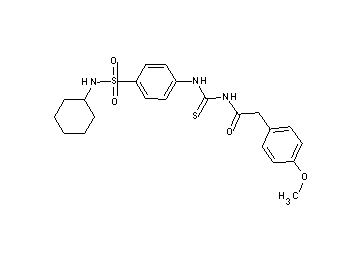 N-[({4-[(cyclohexylamino)sulfonyl]phenyl}amino)carbonothioyl]-2-(4-methoxyphenyl)acetamide