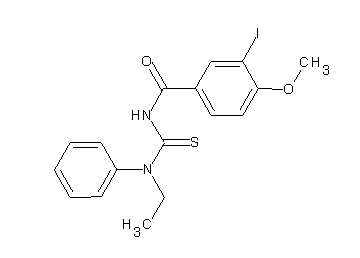 N-{[ethyl(phenyl)amino]carbonothioyl}-3-iodo-4-methoxybenzamide