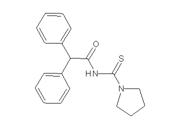 2,2-diphenyl-N-(1-pyrrolidinylcarbonothioyl)acetamide